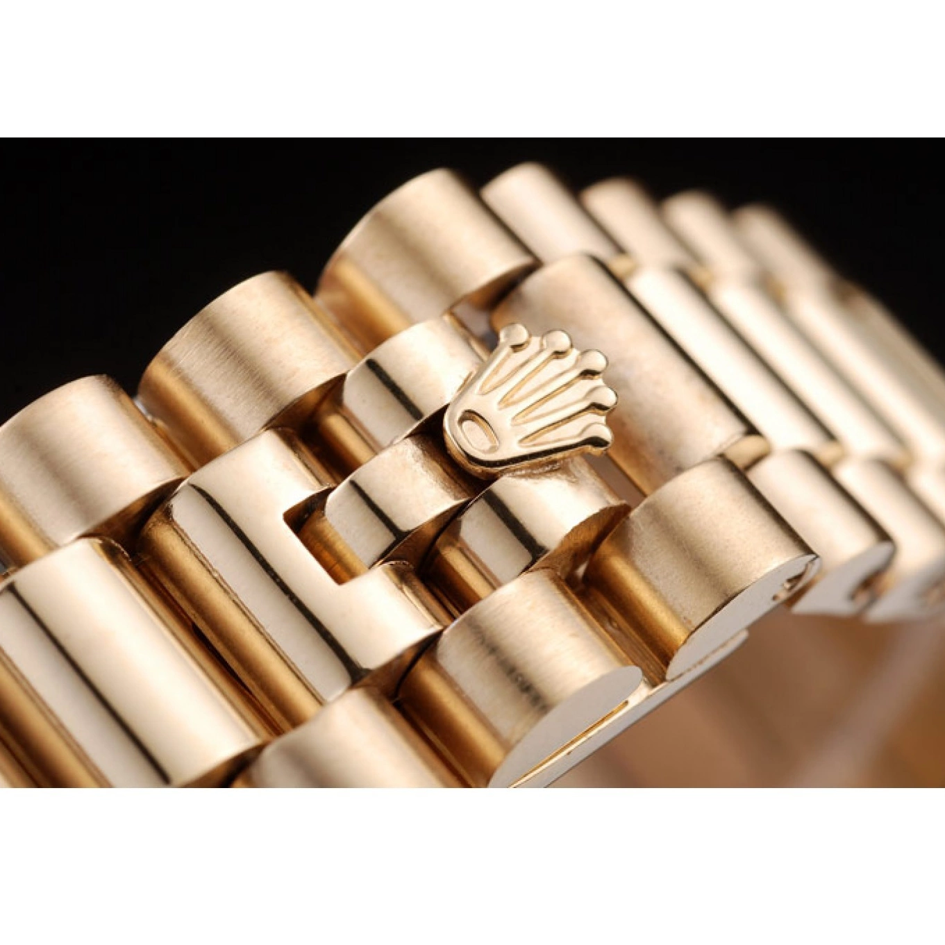 Aaa replica watch Dial 18k Steel Gold Yellow Stainless Rolex Plated White Day-Date 0728